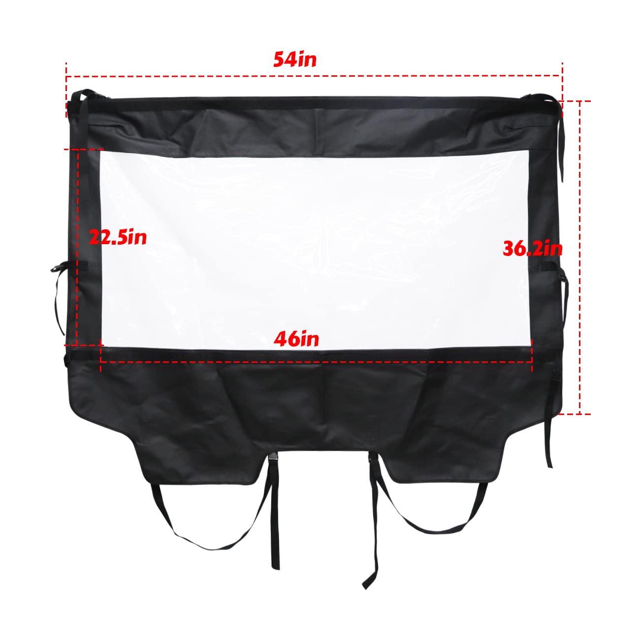 HIBRONGO Back Window Compatible with for UTV Kawasaki Teryx 4 800 2014 2015 2016 2017 2018 2019 2020 2021 2022 Accessories Rear Wind Screen Tarp Guard UTV Soft Windshield