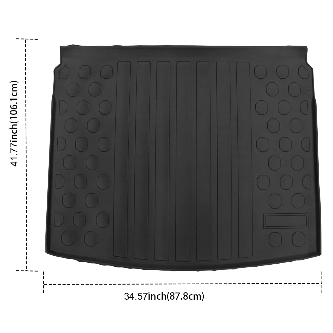 HIBRONGO Trunk Cargo Liner Mat Compatible With 2021 2022 Ford Bronco Sport Version TPE All Weather Waterproof Floor Protector Mats Customed Fit