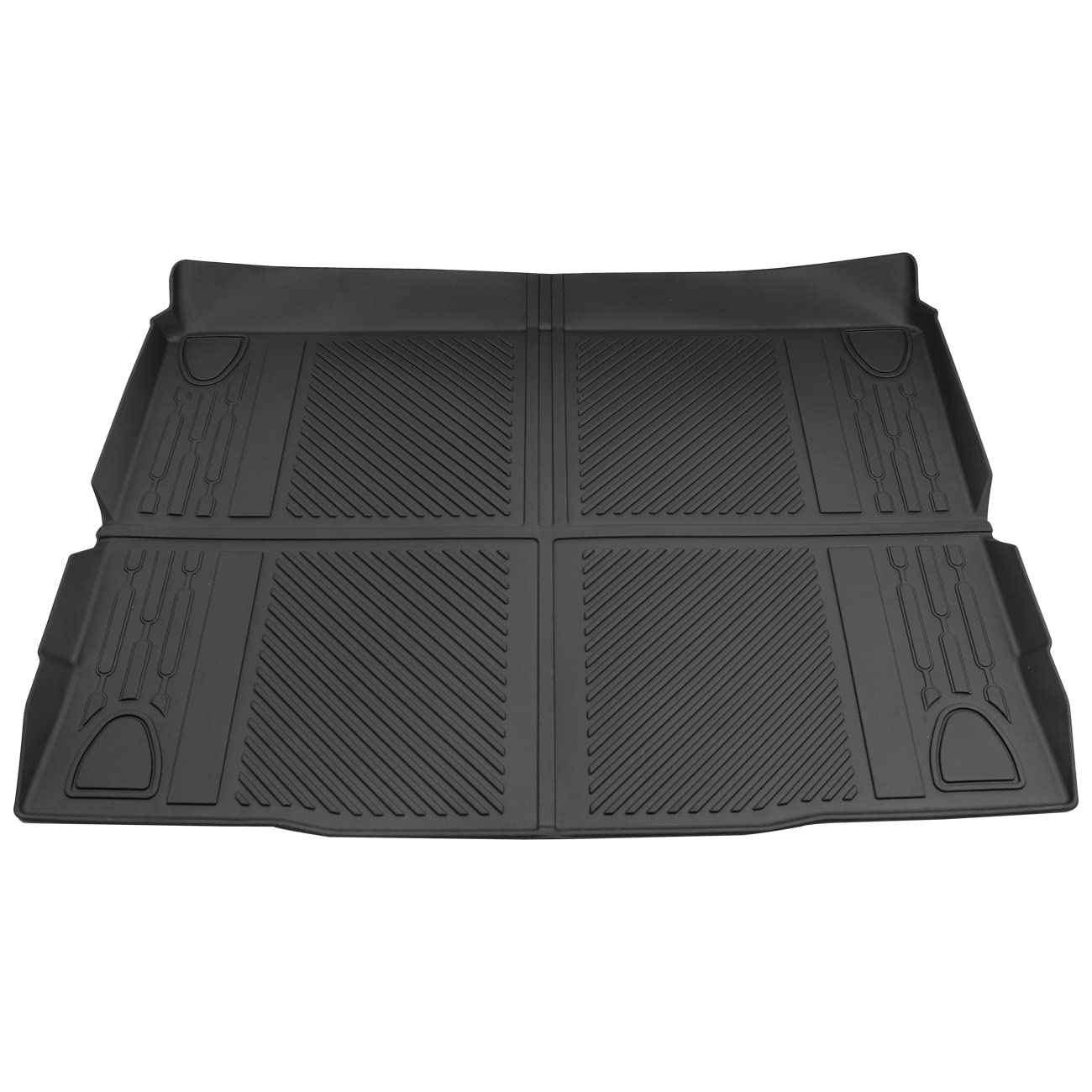 HIBRONGO Cargo Liners Compatible with for 2021 2022 Ford Bronco 4 Door Interior Accessories Rear Trunk Mat Cover TPE All Weather Floor Protector Anti Slip Pads Boot Tray