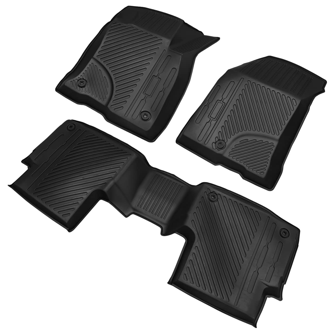 HIBRONGO Car Floor Mats Compatible With For 2021 2022 Ford Bronco Sport Version Interior Accessories Carpet Set Custom Fit All Weather Non-slip Waterproof Rubber Foot Mat