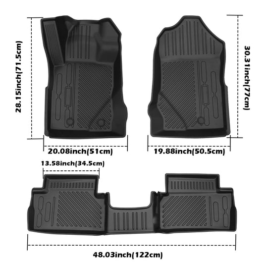 HIBRONGO Floor Mat Compatible With For Ford Bronco 2021 2022 2 Doors 2dr Accessories Interior Carpet Cover Custom Fit All Weather Non-slip Waterproof TPE Foot Mat Liner